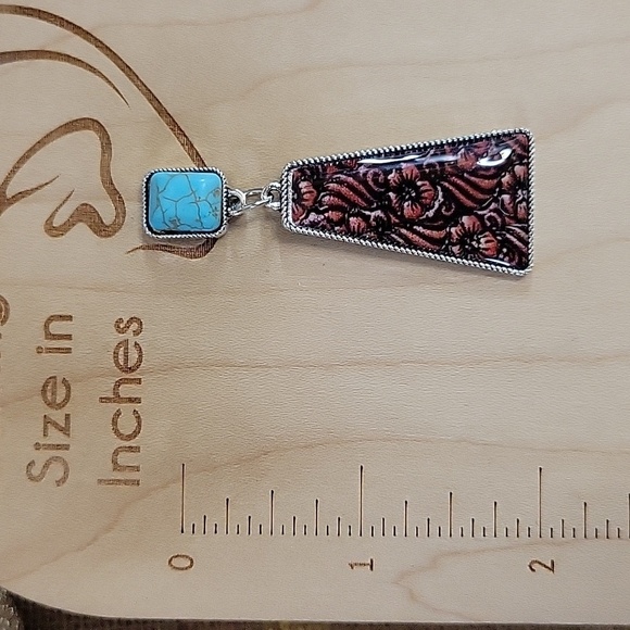 🔥LAST PAIR🔥 SOUTHWESTERN BOHO FLORAL DROP EARRINGS - Picture 5 of 6